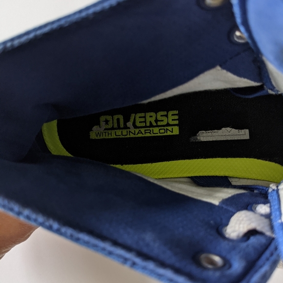 Converse Chuck Taylor ll Blue High Top Sneakers - Picture 2 of 10